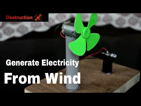 How to make a Wind Turbine at home . Very Easy science project .