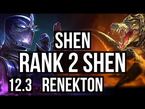 SHEN vs RENEKTON (TOP) | Rank 2 Shen, 600+ games, 6/3/15 | KR Challenger | 12.3