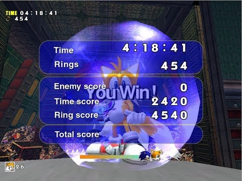 Sonic Adventure DX Casinopolis Tails Ring Attack : 454 Rings