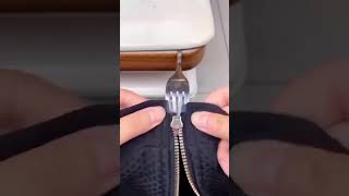 How to fix a zipper with a fork