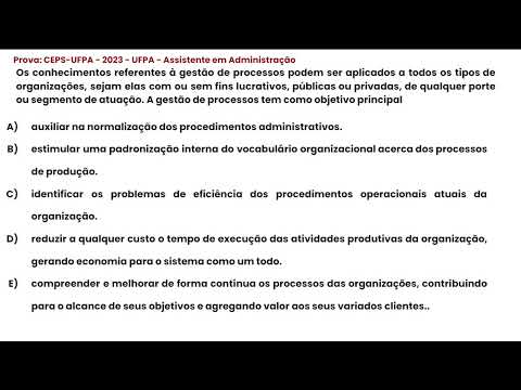 406- Prova de concurso público : CEPS-UFPA - 2023 - UFPA - Assistente em Administração