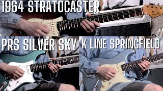 Video thumbnail for REAL 1964 Fender Strat vs PRS Silver Sky vs K Line Springfield by John Nathan Cordy