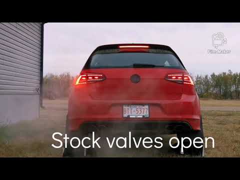 MK7 Golf R stock catback to Remus non-resonated catback comparison