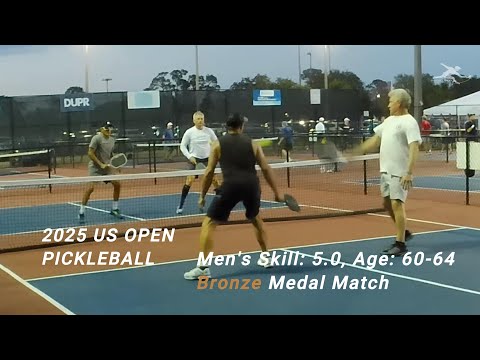 Men's Doubles Skill: 5.0, Age: 60-64 Bronze Medal Pickleball Match - US Open 2025