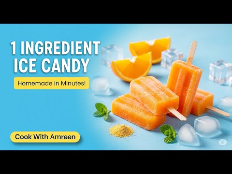 Orange Ice Cream Recipe | Only 1 Ingredient Ice Cream | Easy Homemade | Cook With Amreen