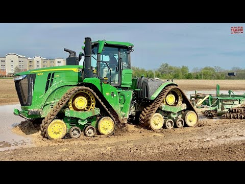 JOHN DEERE 9RX 490 Tractor Working on Spring Tillage