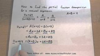 Pre-Calculus - Partial Fraction Decomposition