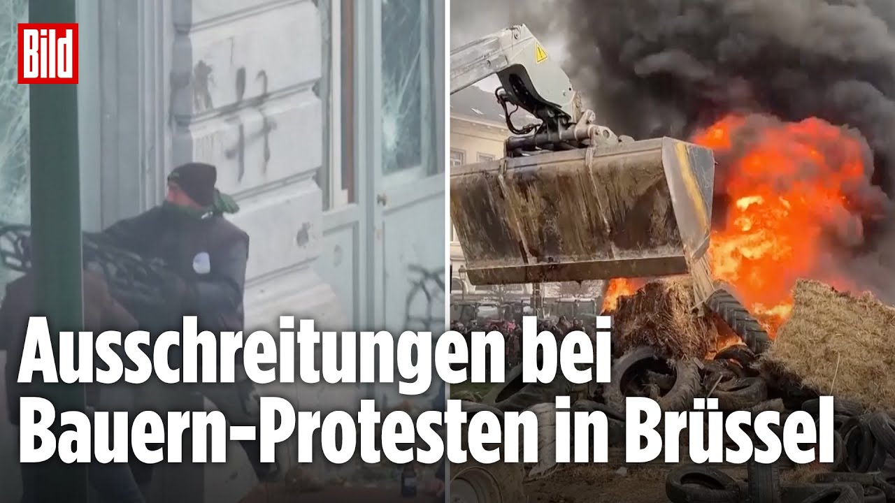 PROTESTE IN BRÜSSEL: Bauern wehren sich gegen Mercosur-Abkommen – Polizei greift hart durch