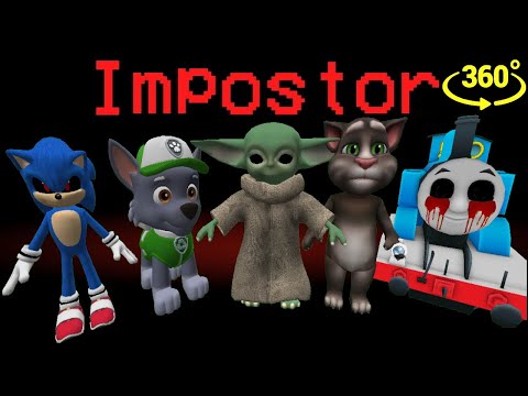 If PAW PATROL, SONIC EXE, TALKING TOM, THOMAS, and OTHERS were the Impostors🚀Among Us Minecraft 360°