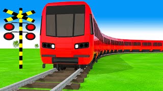 電車アニメ | Railway Crossing | 電車アニメ | Railroad crossing fumikiri train #1