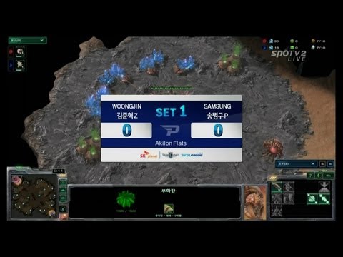 SPL [03.05] Mekia(Woongjin) vs Stork(Samsung) 1SET / Akilon Flats - Starcraft 2,esportstv