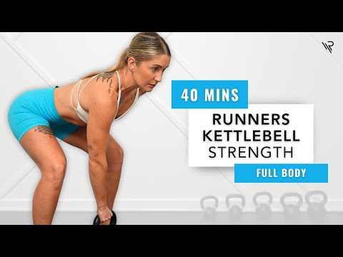 40 Min Full Body Kettlebell Workout | Build Strength for Running (No Repeats)