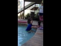 Megan Playing With Minnie And Dora In The Pool