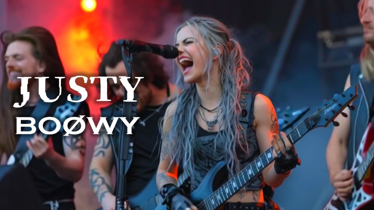BOØWY "JUSTY"🎸欧州メタル女子が歌うボウイ | European Hard Rock Metal ver. | AI Covers J-POP