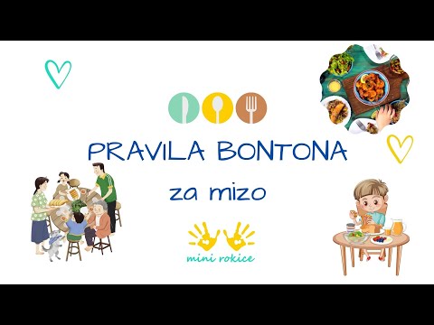 Bonton za mizo, učenje za predšolske otroke