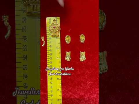 Gold plated God Kreedam Necklace Hands Legs Mala for Shringhar for Small size statues