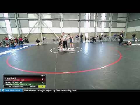 89-90 Lbs Round 1 - Liam Ball, Kalispell Wrestling Club Vs Brody Larson, Deer Park Ironman Wrestli