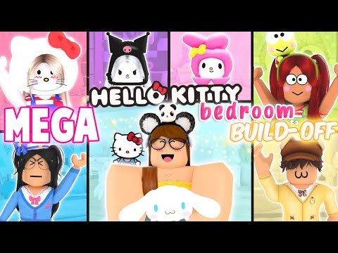 MEGA Hello Kitty Bedroom Build-Off CHALLENGE! Panda V.s. 6 FANS!