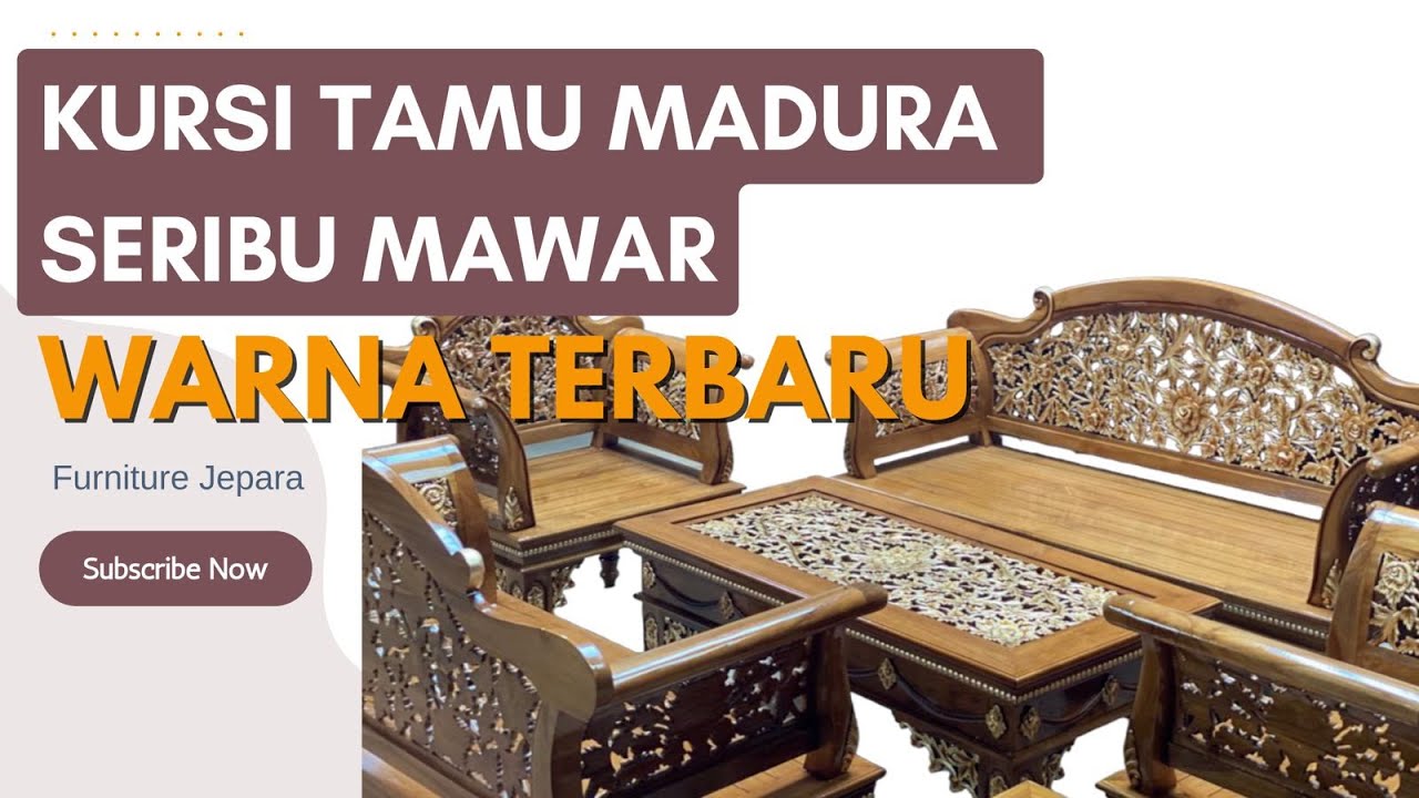 VARIAN WARNA BARU, SET KURSI TAMU MADURA SERIBU MAWAR [ WA / TLP 0822-4235-6272 ]