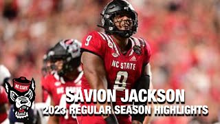 Savion Jackson 2023 Regular Season Highlights | NC State DL