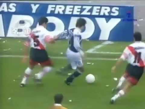 River Plate 3 vs Gimnasia LP 1 APERTURA 1997 Berti, Monserrat, Salas