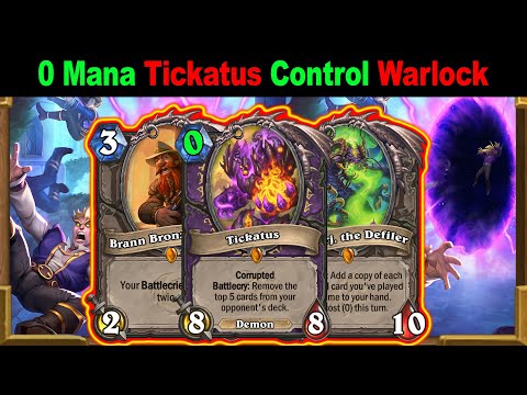 0 Mana Tickatus With Brann Eats Opponent's Win Condition! Throne of the Tides Mini-Set | Hearthstone
