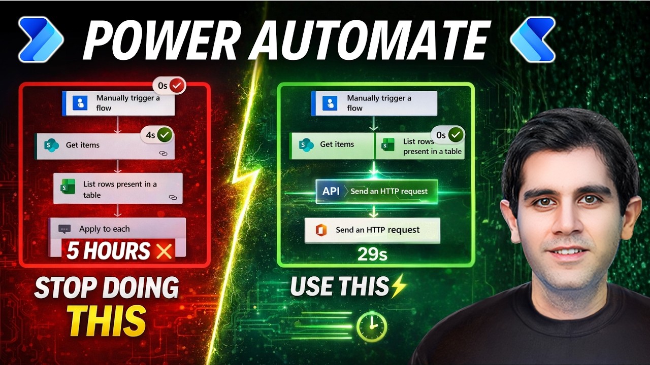 Stop Using Loops in Power Automate (Faster Flows ⚡ Reduce Actions & Improve Performance)