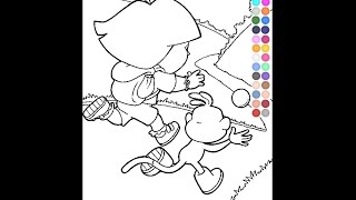 Dora Coloring Pages - Dora Coloring Games