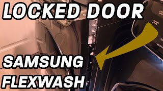 How to open a locked door on a Samsung Flexwash.