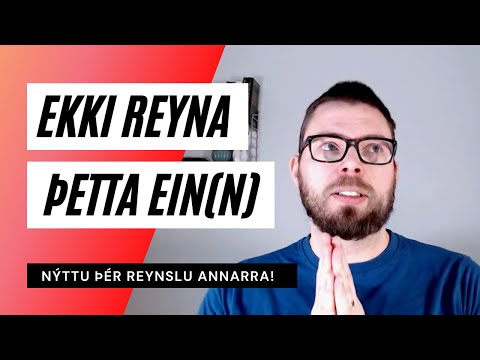 Ekki reyna þetta ein(n)