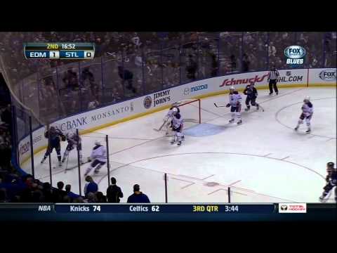 David Perron breakaway Mar 26 2013 Edmonton Oilers vs St. Louis Blues NHL Hockey