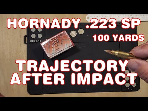 HORNADY .223 SP- TRACTECTORY AFTER IMPACT