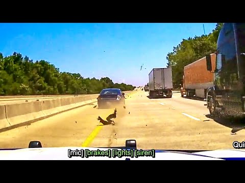 Chevy Impala falls apart in 135 MPH pursuit