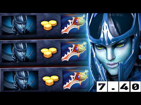One Shot x3 Divine Rapier Phantom Assassin Comeback🔥49Kills 7.40 Dota 2