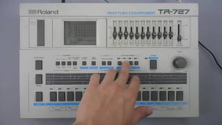 Video thumbnail for Roland TR-727 Rhythm Composer with DP-2 Pedal Switch by Busby Antiques
