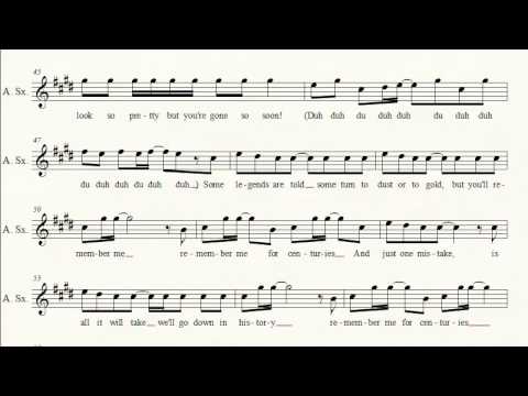 Fall Out Boy- Centuries [For Alto Sax]