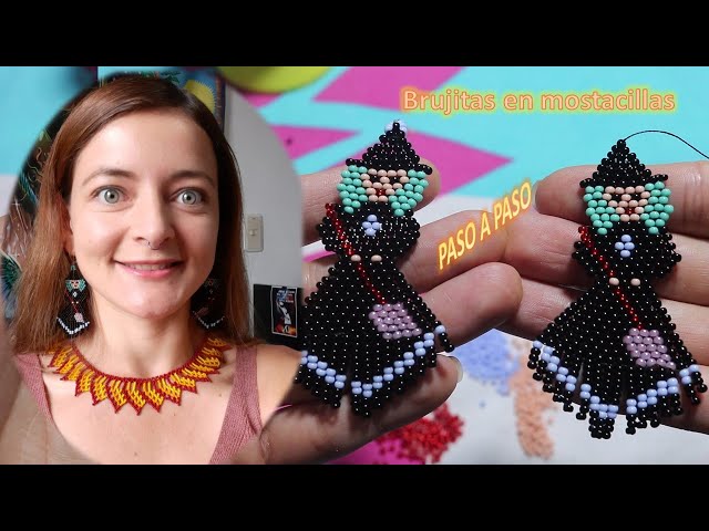 Vídeo relacionado con ASTER ALHELÍ - Pendientes Mujer Aros Chapados en Platino - Colgantes Halloween Bruja en Plata Vieja - Handmade Graciosa Bruja con su Escoba - Pendientes Originales