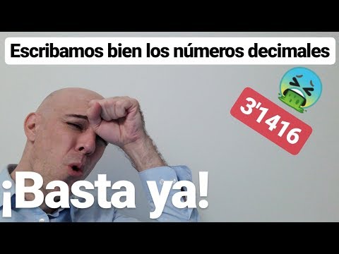 CÓMO SE ESCRIBEN DE FORMA CORRECTA LOS NÚMEROS DECIMALES. ¡No pongas la coma arriba!
