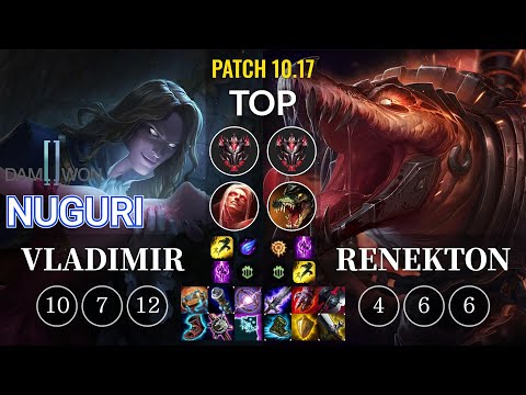 DWG Nuguri Vladimir vs Renekton Top - KR Patch 10.17