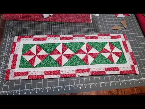 Making a Table Runner quilt with pinwheel design