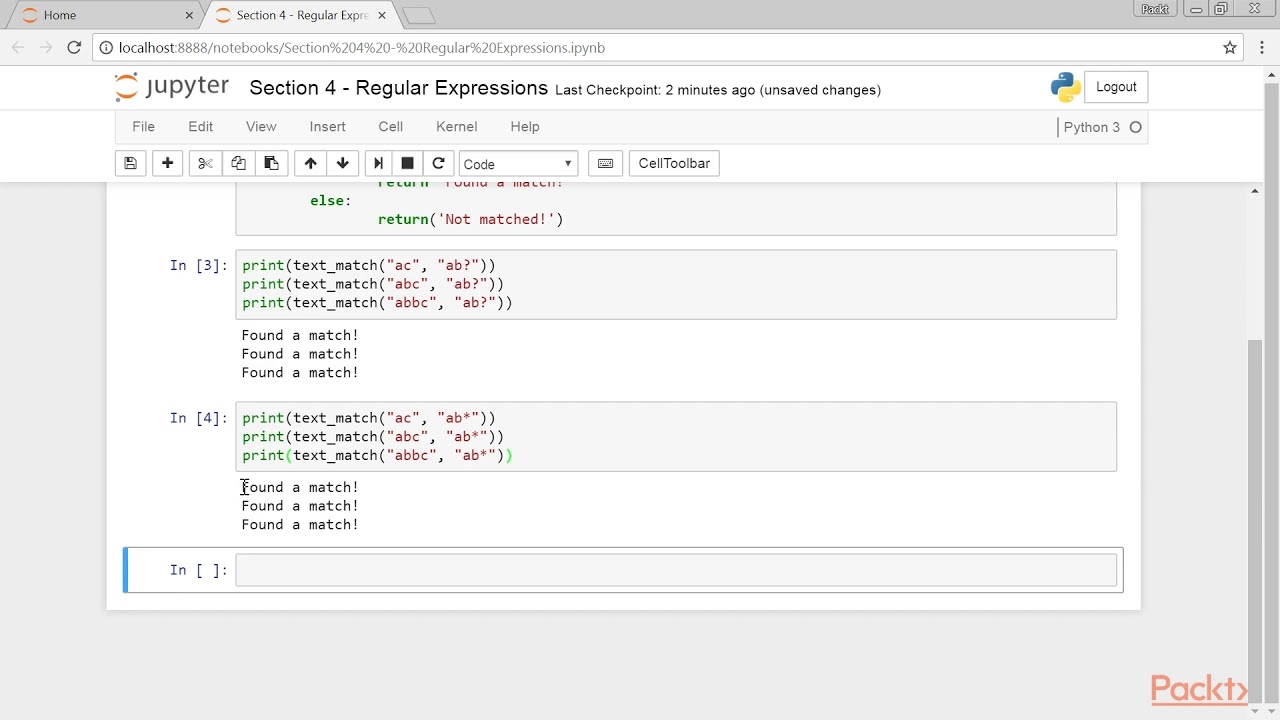 Text Processing using NLTK in Python: Regular Expression – Learning to Use *, +, and ?| packtpub.com