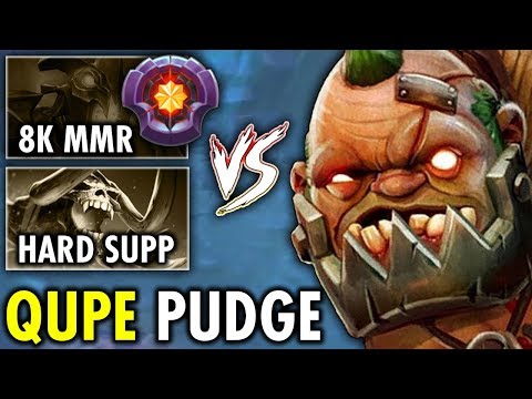 QUPE PUDGE vs 8K MASTER SHADOW FIEND and CLINKZ HARD SUPPORT DOTA 2 7.25 PATCH | GENIUS PUDGE
