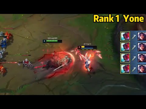 Rank 1 Yone: He Reached 1100 LP Challenger in KR Server!
