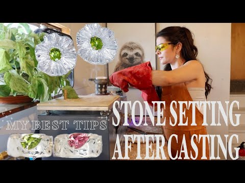 Studio Vlog #17 | TONS of Stone Setting Tips | Lost Wax Casting | Small Jewelry Business