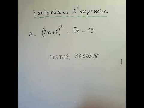 Apprendre à factoriser.