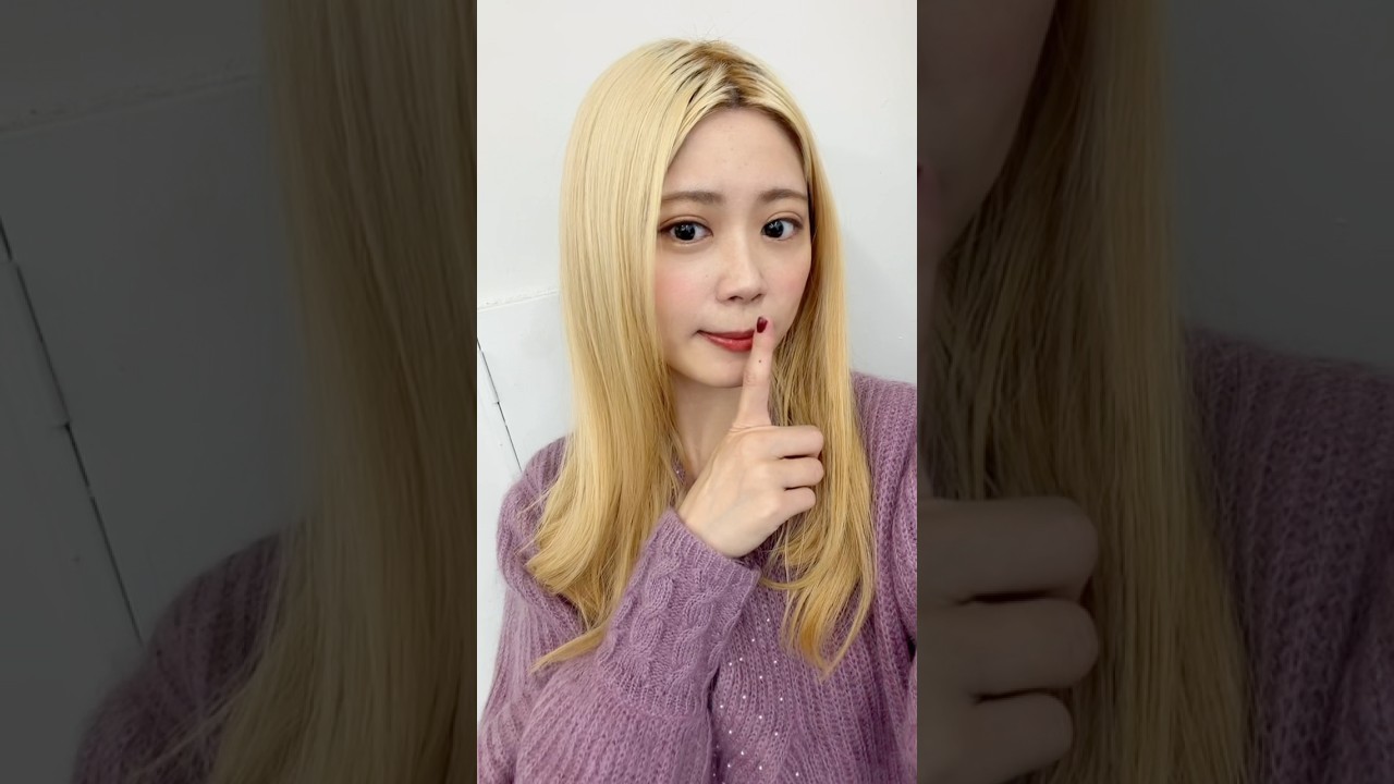 嗚嗚夢幻的金髮只維持一個月🥲幻の金髪にさよなら🥲#イメチェン #インナーカラー #ふたり #井上苑子#ダーク赤 #シュアン #咻咻萱