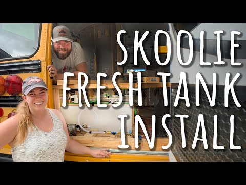 Skoolie Fresh Water Tank Install (RV Water Tank) || 2020 Bus Conversion - Ep. 18
