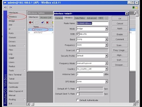 Basic configuration on a mikrotik router.