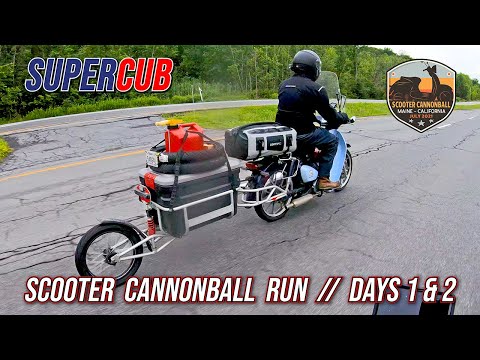 Scooter Cannonball 2021 // Days 1 & 2:  Bar Harbor, ME to Grove City, PA
