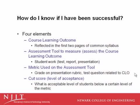 Assessment Process For Engineering Technology At Njit